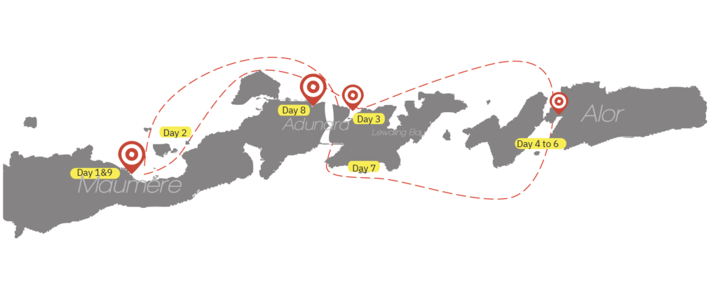 Route Map - Maumere Alor Route Map Maumere Alor by Solitude Adventurer Liveaboard