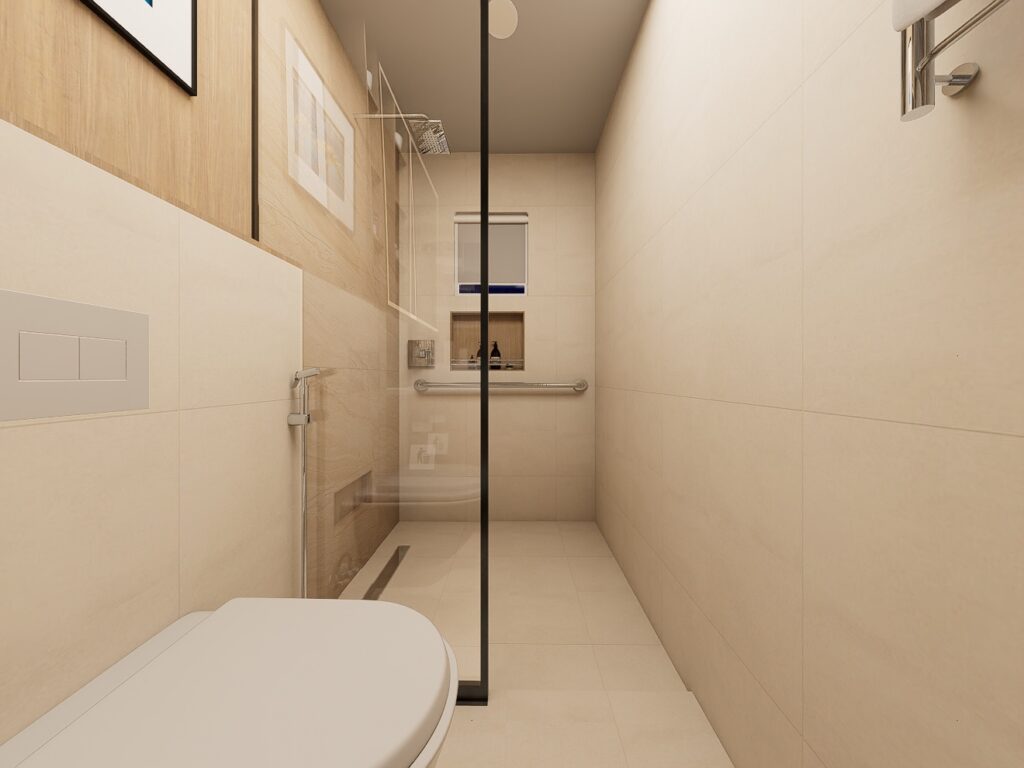 Solitude Gaia Maldives cabin ensuite with separate shower and amenities