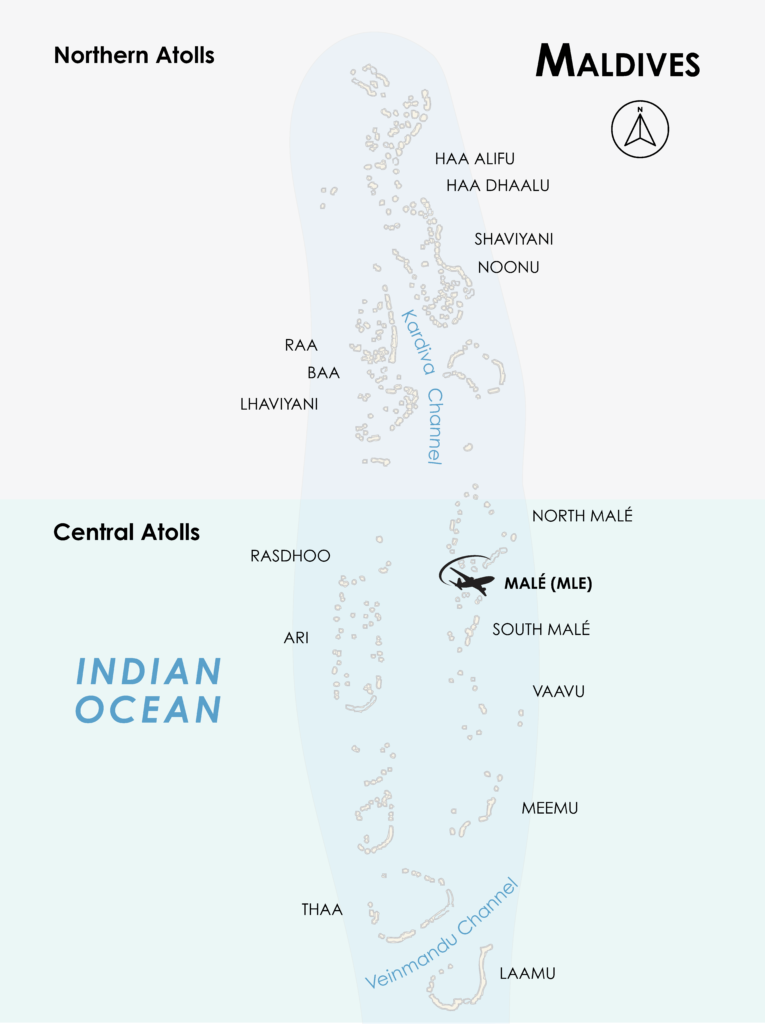 Baa Manata Madness, North and Central Atolls Map